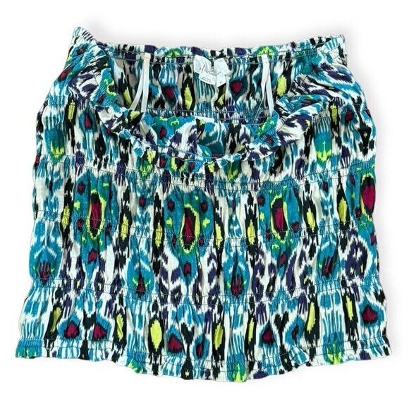 Anthropologie Smocked Turquoise Tube Top Size XL New - Picture 5 of 8